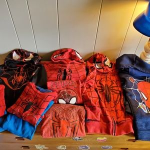 5t Spiderman Clothes Lot, Hoodie, Pajama, Shirts